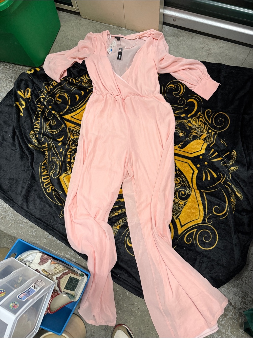 Miss Avenue Blush Pink Wrap Jumpsuit